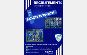 Inscriptions U6 / U7 - Saison 2020-2021